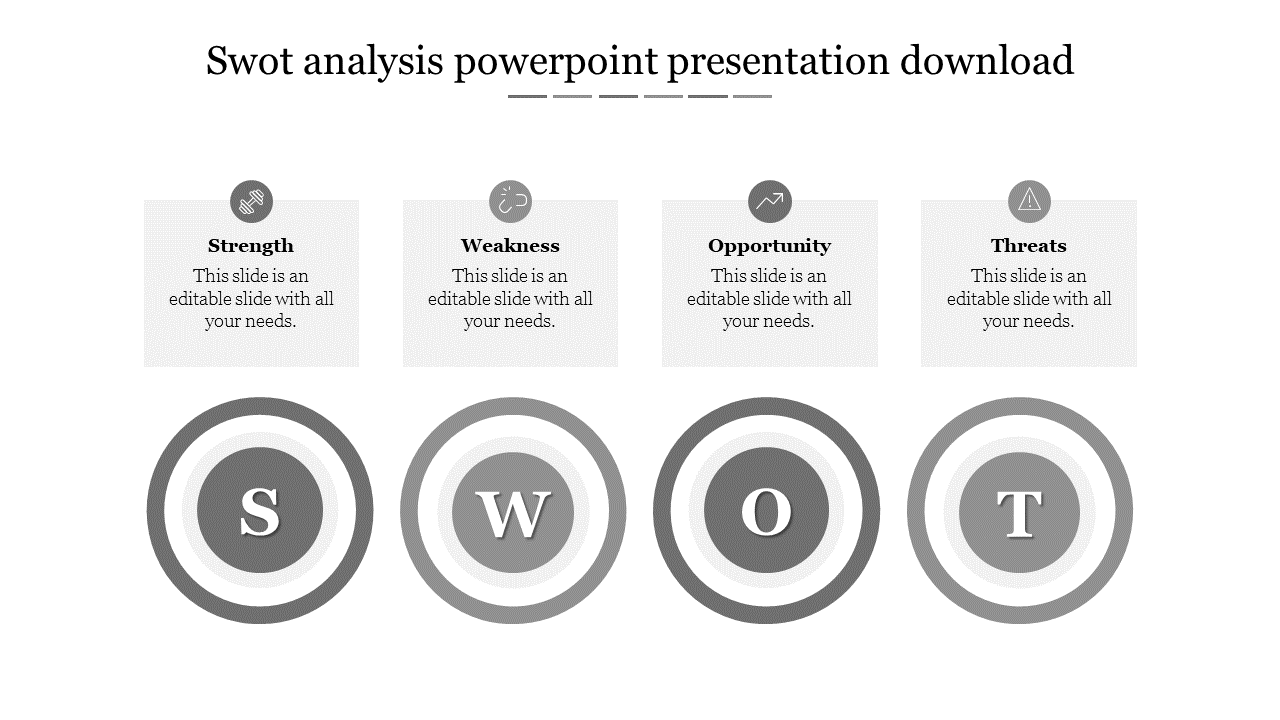swot analysis powerpoint presentation download-Gray